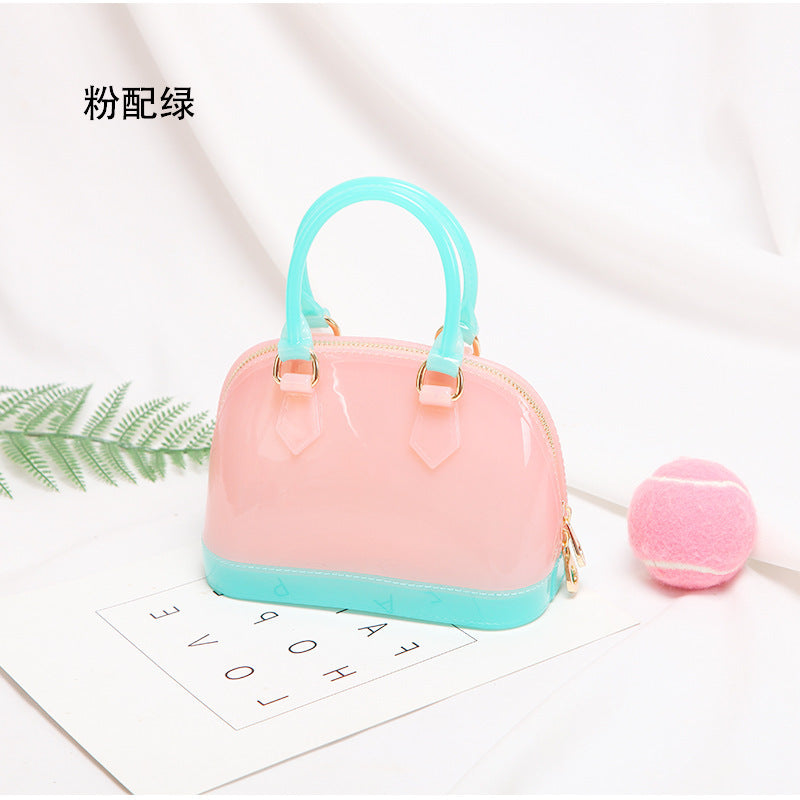 2025 Spring and Summer Explosions Fashion Casual Children's Candy Jelly Bag Mini Shoulder Crossbody Handbag Wholesale