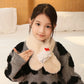 Children's Christmas Autumn and Winter Scarf Plush Warm Cute Cartoon Red New Year Festival Imitation Rabbit Fur Parent-Child Scarf