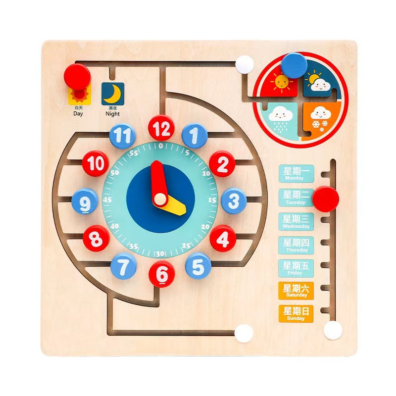 Specialized Clock Teaching Aids for Elementary School: Clock Models for First and Second Graders, Alarm Clock Face, Children's Learning Time Toys