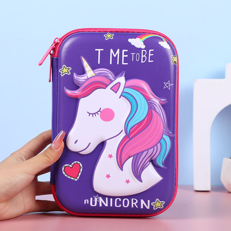 3D New Cute Eva Stationery Box Children's Multifunctional Large Capacity Pencil Bag Student Portable Square Pencil Box