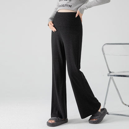 New Pregnant Women's Pants Autumn Loose Micro-flared Pants Autumn and Winter fleece-lined Thickened Pants Small Pregnant Women's Pants
