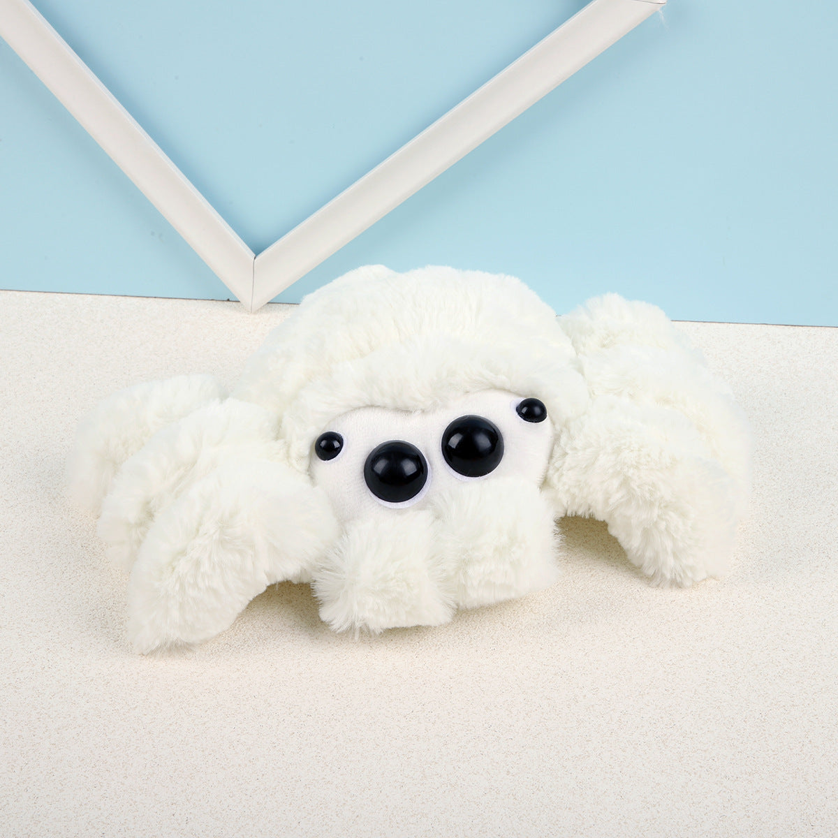 Cross-border simulation small spider doll Lucas spider black and white spider plush toy doll