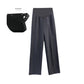Maternity Pants, Autumn and Winter Style, Woolen, Thickened, Wide-Leg Pants for Outer Wear, High-Waisted, Belly-Supporting, Plus-Size, Straight-Leg, Casual Long Pants with Fleece Lining