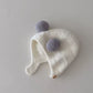 Korean Style Ins Autumn and Winter New Baby Ear Protection Cap Warm Cold-proof Cap Comfortable Baby Double Ball Soft Waxy Baotou Cap Trendy