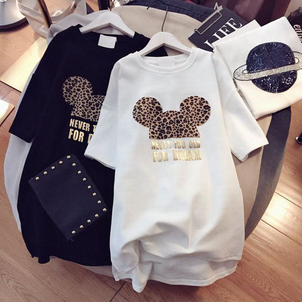 2023 Pregnant Women's Summer Cotton Short-sleeved T-shirt Loose Casual plus size Fashion Summer Pregnant Women's Long Top