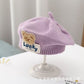 Spring and Autumn Korean Style Baby Boy and Girl Candy Color All-match Knitted Beret Children's Western Style Casual Wool Hat Paintler Hat