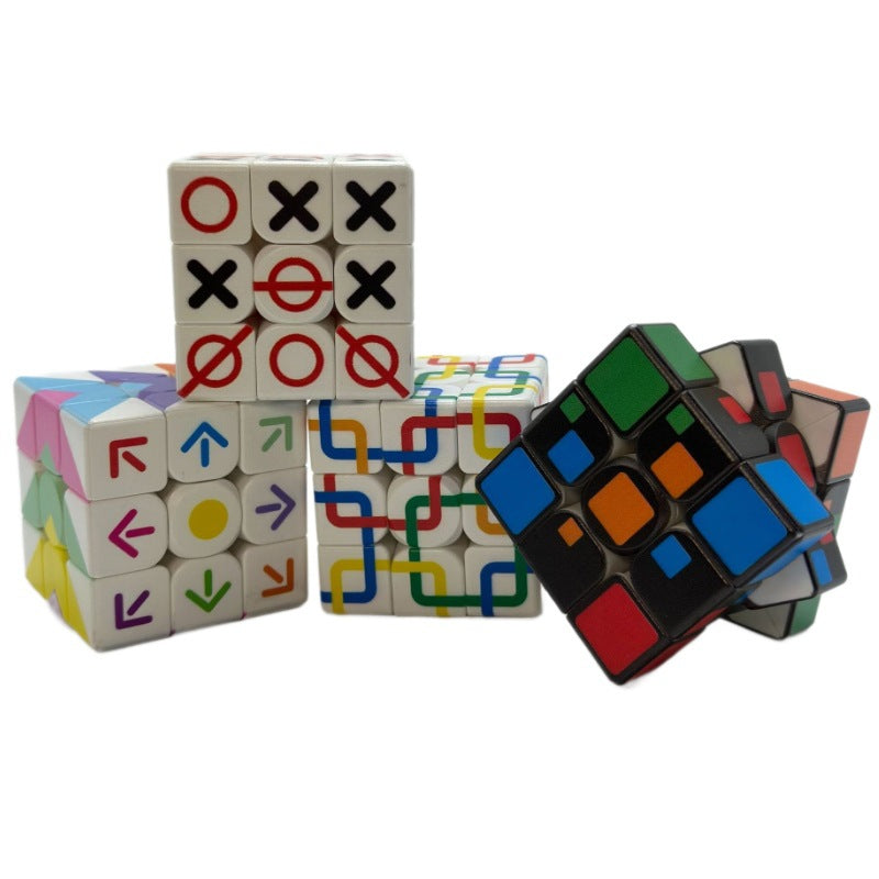 Cross-Border Uv Printed Personalized 3X3 Cube Square Network 3X3 Arrow 3X3 Tic-Tac-Toe Cube Wholesale