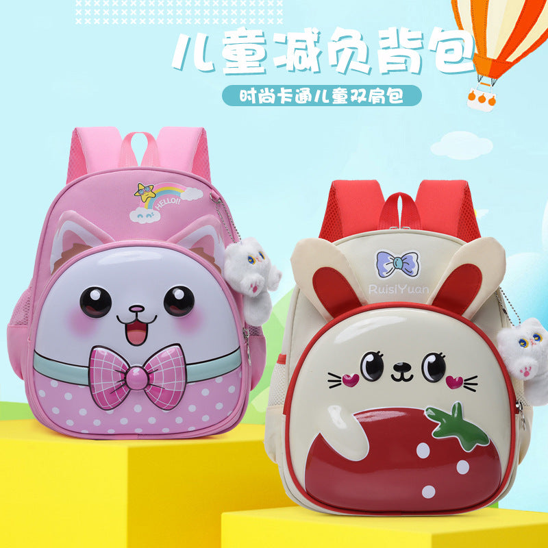 Foreign Trade Children's Schoolbag Kindergarten Middle and Small Class Schoolbag 3-6 Years Old Boys and Girls Cartoon Backpack Preschool Backpack