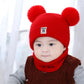 Factory direct supply knitted cap net red explosion children's cap fur ball cap baby ear warm cap wholesale custom hat