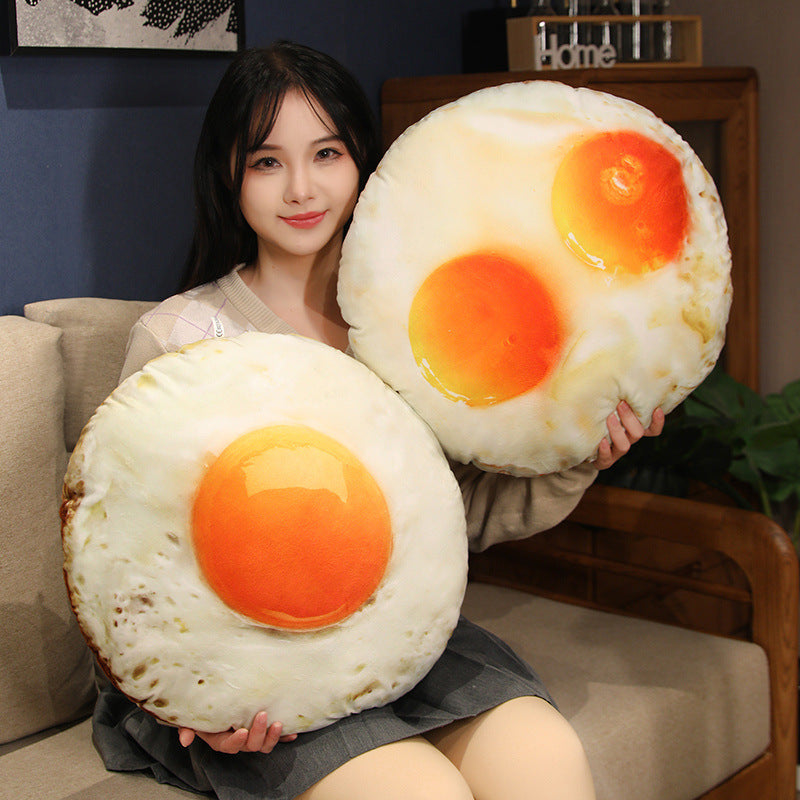 Creative simulation poached egg pillow plush toy egg omelette doll home pillow cushion girl rag doll