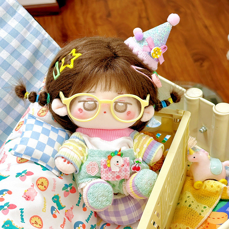 Dropshipping 20cm Baby Clothes Cotton Doll Clothes Cute Pajamas Set Original Antique Han Dynasty Doll Dress up