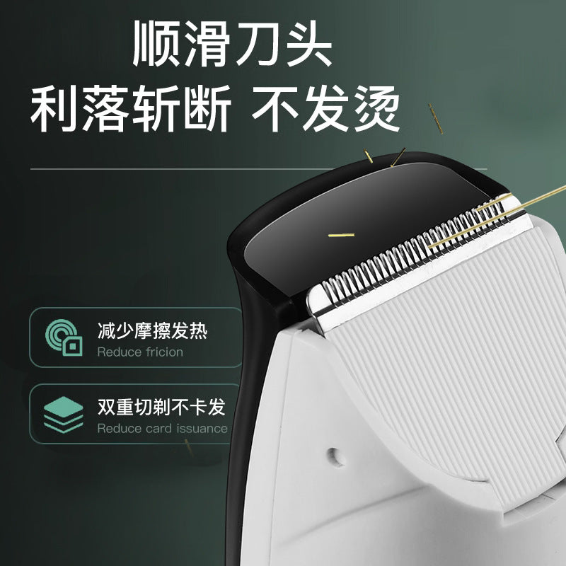 Cross-border baby hair clipper silent automatic suction baby hair shaving home newborn children electric pusher shaver
