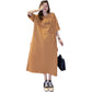 Maternity Summer New Korean Loose Long dress Western Style Over-the-knee T-shirt chubby girl Base Dress