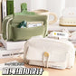 Button Pencil Bag with Good Looks for Girls, Large Capacity, Simple Ins Student Creative Canvas Stationery Bag, Pencil Stationery Box