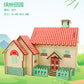 Wooden 3d three-dimensional puzzle snail cottage assembly model girl diy cottage gift children's small house building blocks