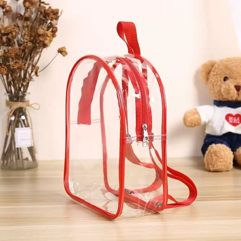 Children's Day Baby Walking Backpack Transparent Pvc Backpack Toy Snack Jelly Storage Zipper Gift Bag