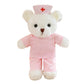 Nurse Uniform Doctor College Student Teddy Bear Doll Plush Toy Graduation Gift Logo