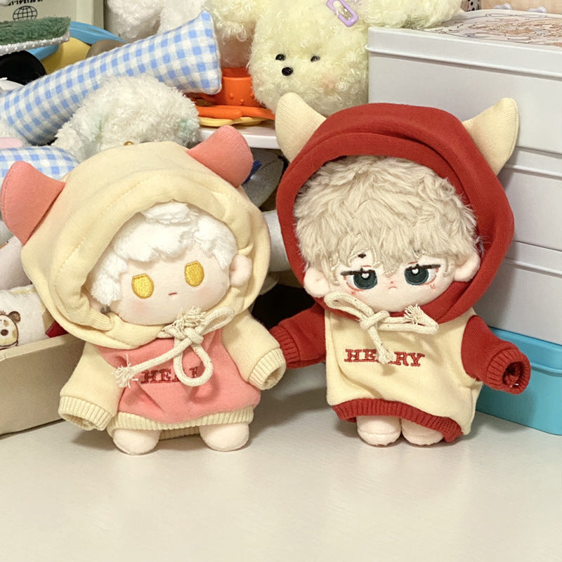 Horn Sweatshirt 4 Colors Optional Baby Clothes 10cm Super Cheap Cotton Doll Clothes 20cm Cute Doll Accessories diy