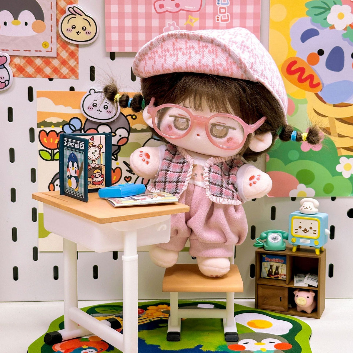 Dropshipping 20cm Baby Clothes Cotton Doll Clothes Cute Pajamas Set Original Antique Han Dynasty Doll Dress up