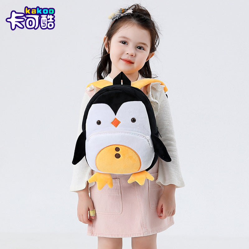 Cute Cartoon Animal Children's Backpack Stall Supply Backpack Kindergarten Plush Backpack Children's Bag Orderable Printing