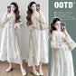 Spring 2025 new French flower heavy embroidery temperament waist pregnant women dress