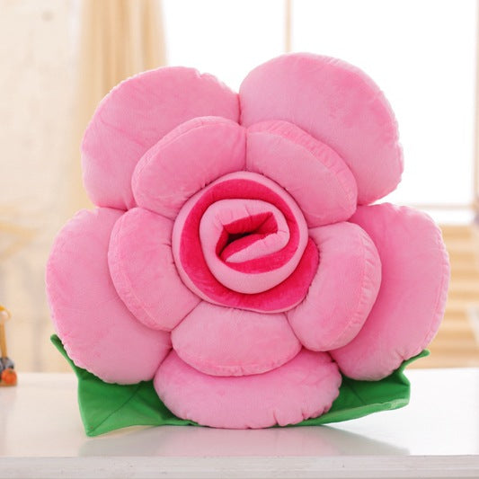 Creative Ins Three-dimensional Rose Pillow Plush Cushion Home Sofa Simulation Rose Girlfriend Valentine's Day Gift