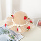Summer Children's Sunscreen Hat Girls Baby Cute Sun Hat Strawberry Mesh Straw Hat Big Brim Beach Sun Hat