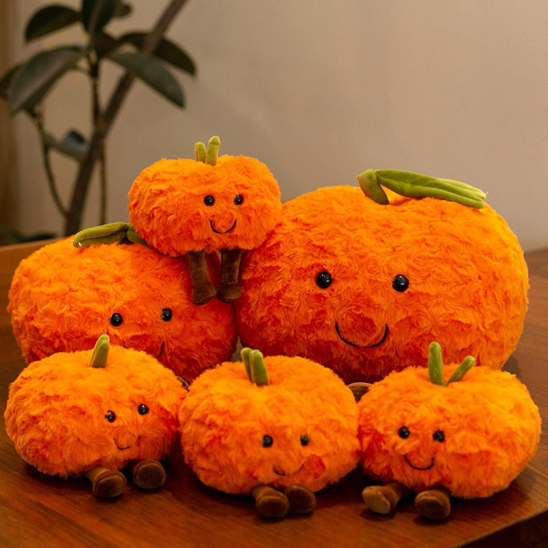 Vegetable and Fruit Plush Toys, Good Luck Persimmon Catching Machine Dolls, Wedding Throwing Dolls, Manufacturer Wholesale Ornaments
