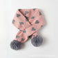 Babamama children's scarf winter thick warm jacquard love boy's scarf baby girl's thickened scarf scarf