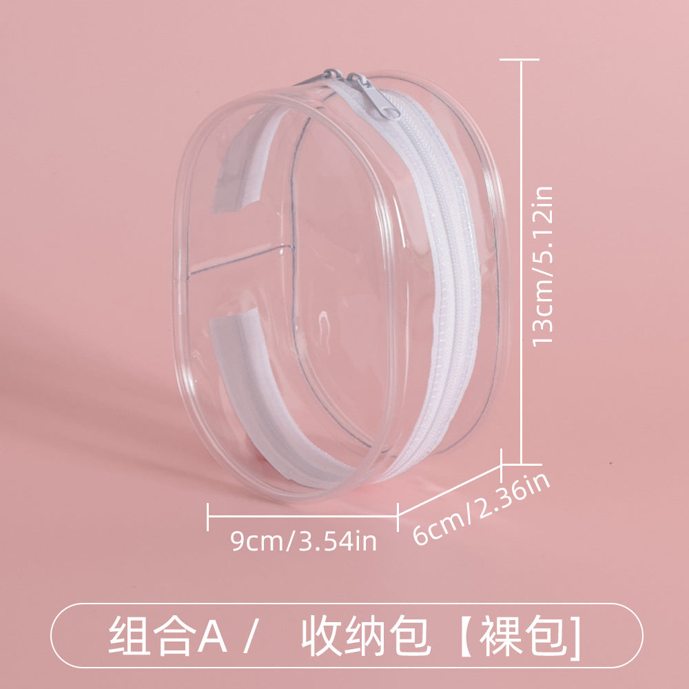 10cm13cm baby out walking baby bag pvc transparent bag star doll should aid cotton doll display storage bag