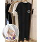 Breastfeeding Skirt Summer Dress Maternity Dress Pregnant Women's Breastfeeding T-Shirt Skirt Postpartum Breastfeeding Outer Wear Breastfeeding Clothes Short Sleeve