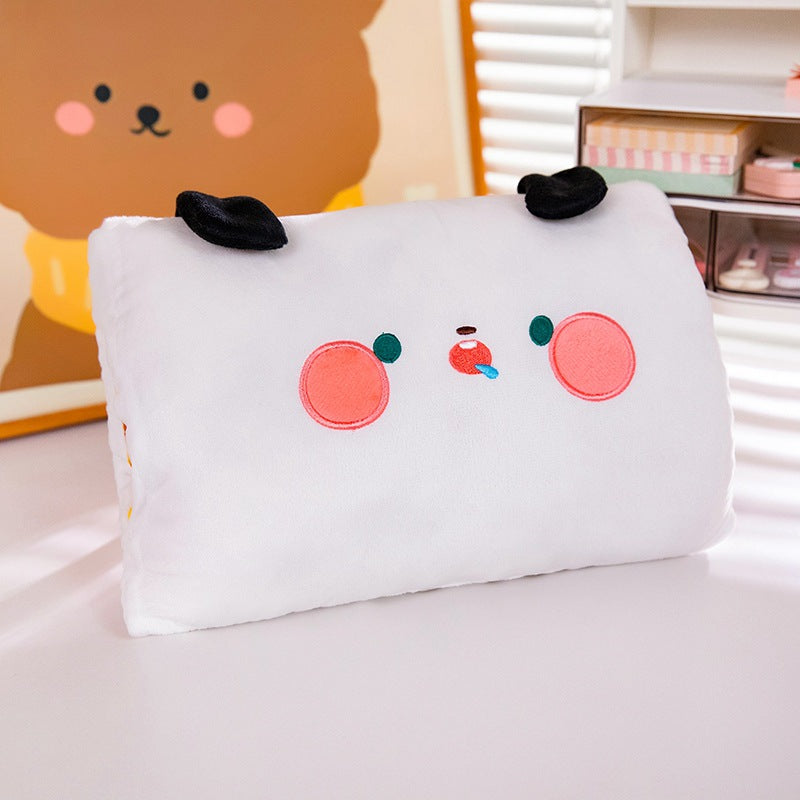 Cartoon winter warm hand pillow can be inserted cute plush toy doll pillow learn girls warm hand doll