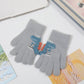 Winter Children's Gloves Cute Student Cartoon Little Dinosaur Warm Gloves Five-Finger Knitted Gloves for Baby Boys and Girls