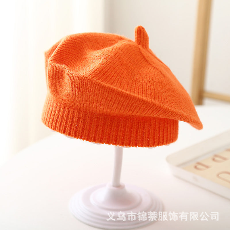 Super Cute Beret Baby Pullover Hat Spring and Autumn Thin Children's Sun Hat Boy's Baby's Fetal Hat Girls' Cute