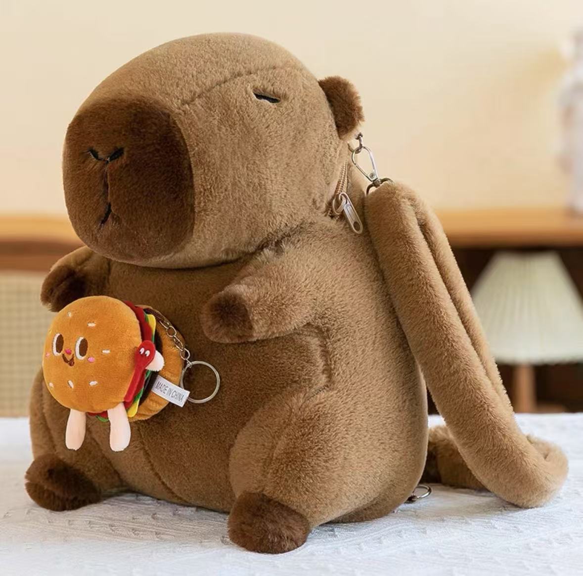 Capibala Doll Capybara Backpack Doll Large Capacity Cartoon Plush Toy Doll Internet Popular