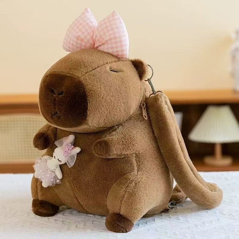 Capibala Doll Capybara Backpack Doll Large Capacity Cartoon Plush Toy Doll Internet Popular