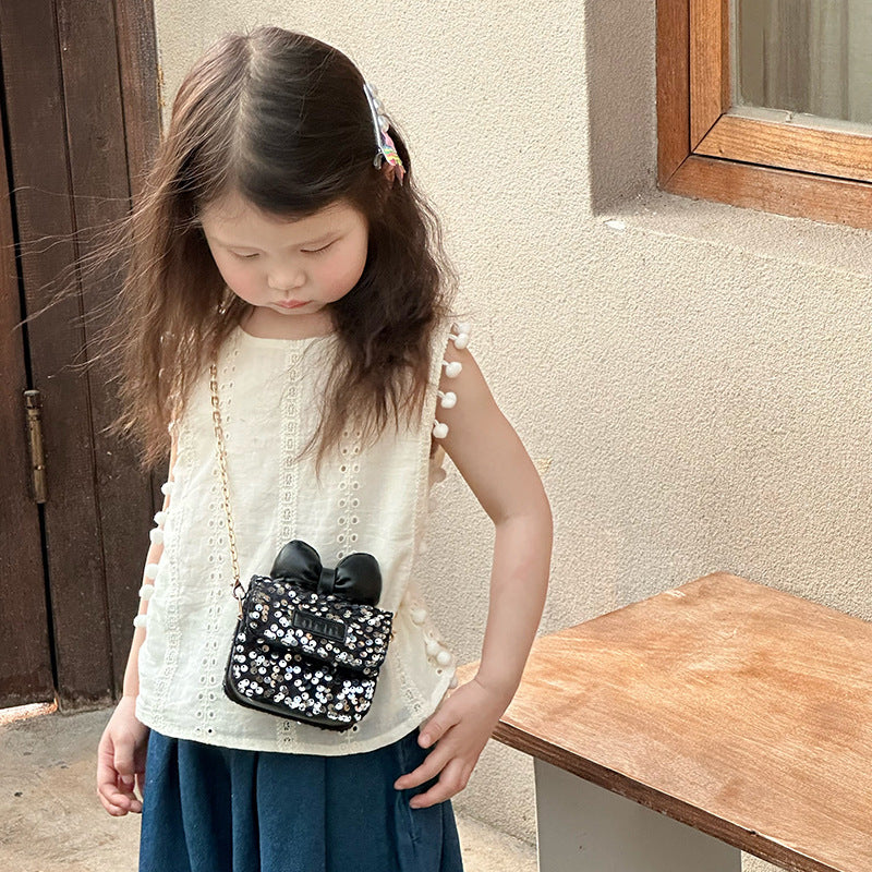 Children's Bag Cute Niche Design Girl's 2025 Crossbody Bag Fashionable Personalized Fashionable Baby's Small Change Square Bag