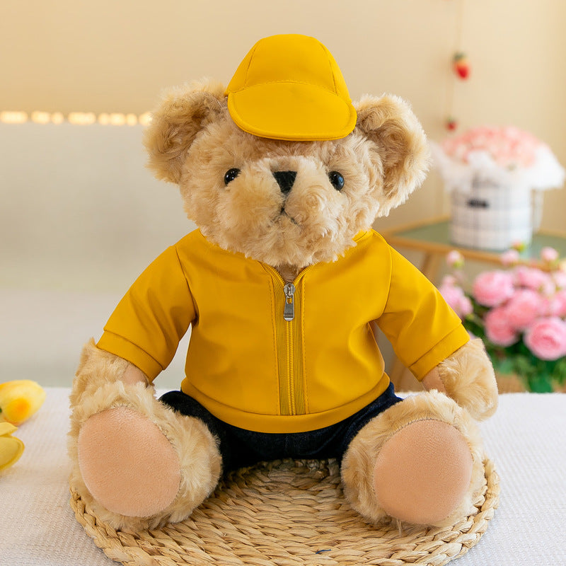 Police Bear Doll Traffic Police Bear Doll Uniform Fire Suit Teddy Bear Plush Toy Internet Red Bear Doll