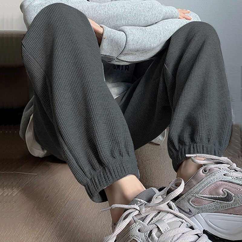 Pregnant Women's Pants Spring 2023 Fashion Outer Wear Loose Waffles Bumper Pants Leg Trousers Casual Sports Sweatpants