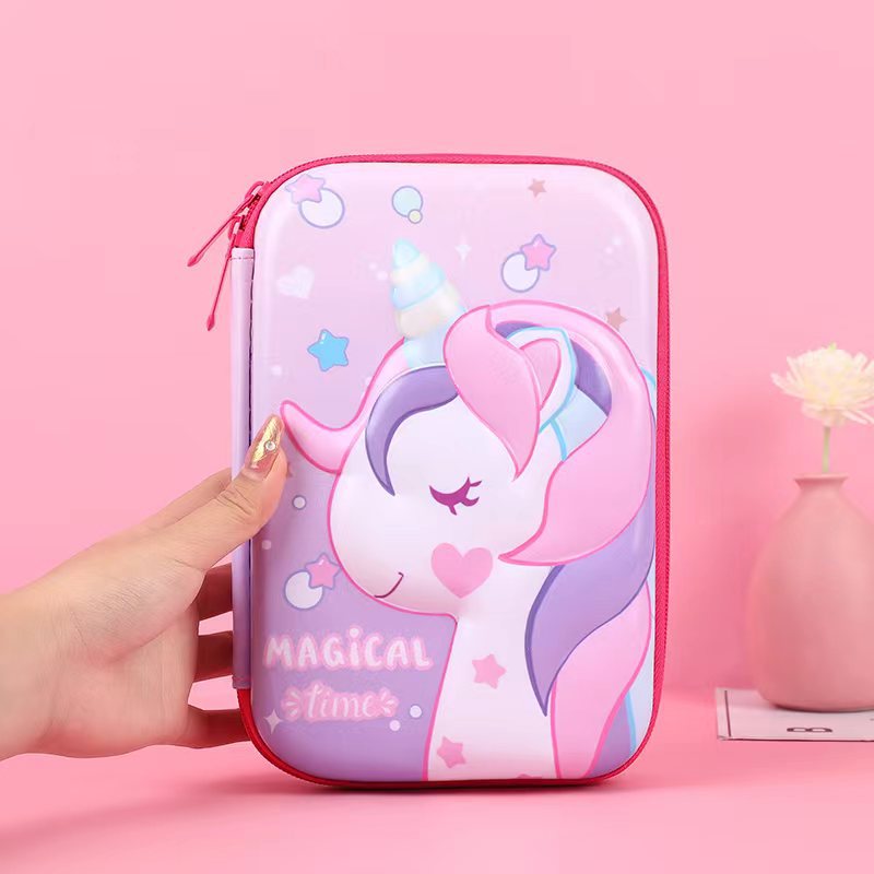 3D New Cute Eva Stationery Box Children's Multifunctional Large Capacity Pencil Bag Student Portable Square Pencil Box