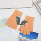 Winter Children's Gloves Cute Student Cartoon Little Dinosaur Warm Gloves Five-Finger Knitted Gloves for Baby Boys and Girls