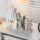 Multifunctional Acrylic Pen Holder Transparent Desktop Storage Box Pen Holder Office Stationery Compartment Storage Box Large Capacity