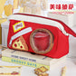 Cute Contrasting Color Stitching Pencil Case with High Appearance Value Ins Style Large Capacity Girls' Pain Bag Stationery Box Food Pencil Case for Children