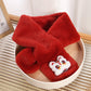 Children's Christmas Autumn and Winter Scarf Plush Warm Cute Cartoon Red New Year Festival Imitation Rabbit Fur Parent-Child Scarf