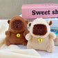 Internet Popular Cute Cute Cappibala Pendant Plush Toy Doll Capybara Bag Pendant Keychain Doll Doll