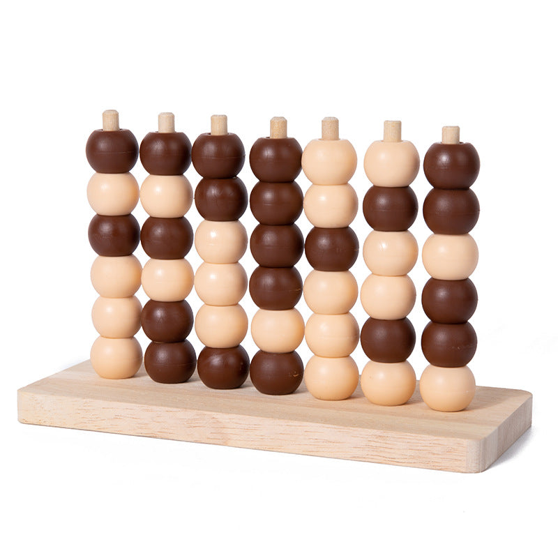 Three-Dimensional Four-Piece Chess Four-Piece Game Chess P 0.34kg Kidsren's Educational Early Education Multi-Person Toy Wooden Boxed Multi-Color