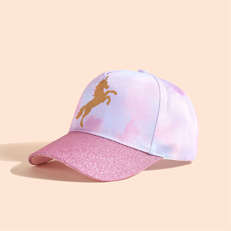 Cross-border Unicorn Children's Baseball Cap Baby Hat Spring and Autumn Festival Cross-border Foreign Trade Duck Tongue Hat