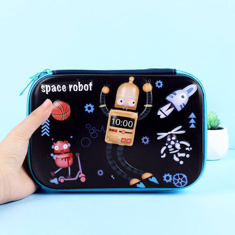 3D New Cute Eva Stationery Box Children's Multifunctional Large Capacity Pencil Bag Student Portable Square Pencil Box
