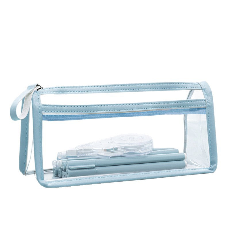 Transparent Pencil Case for Exams, Simple Pencil Bag for High School Students, Large Capacity Pvc Pencil Case in Stock