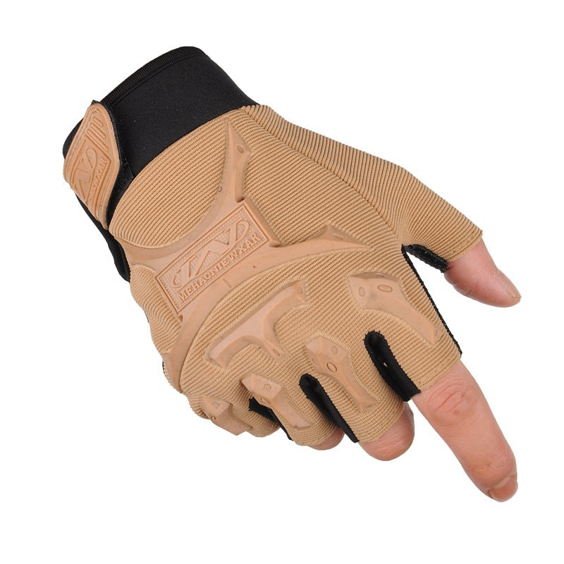 Children's Protective Anti-Slip Combat Half-Finger Sports Gloves Adult Parent-Child Tactical Gloves Outdoor Cycling and Mountaineering